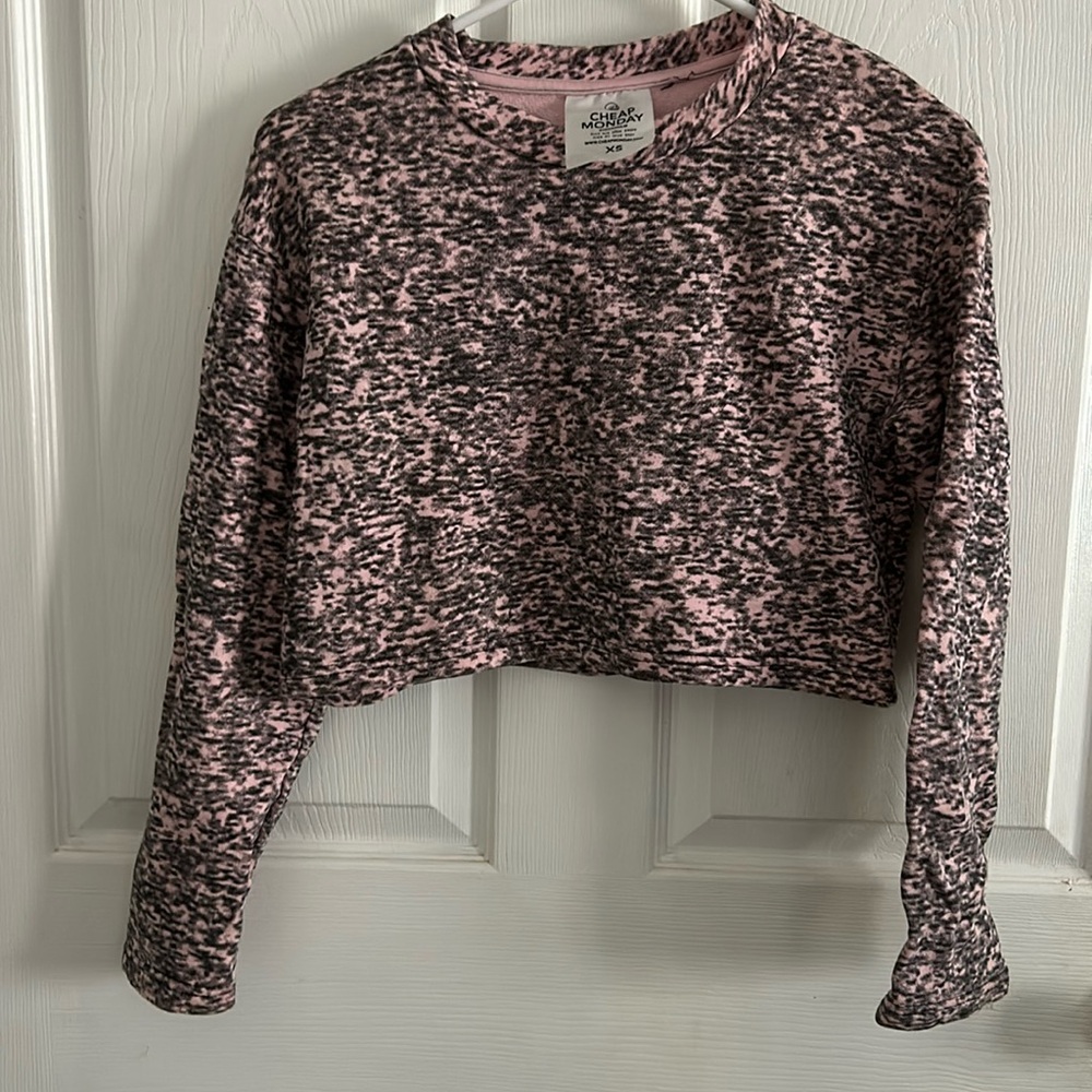 Cheap Monday Crop sweatshirt size  XS pink black